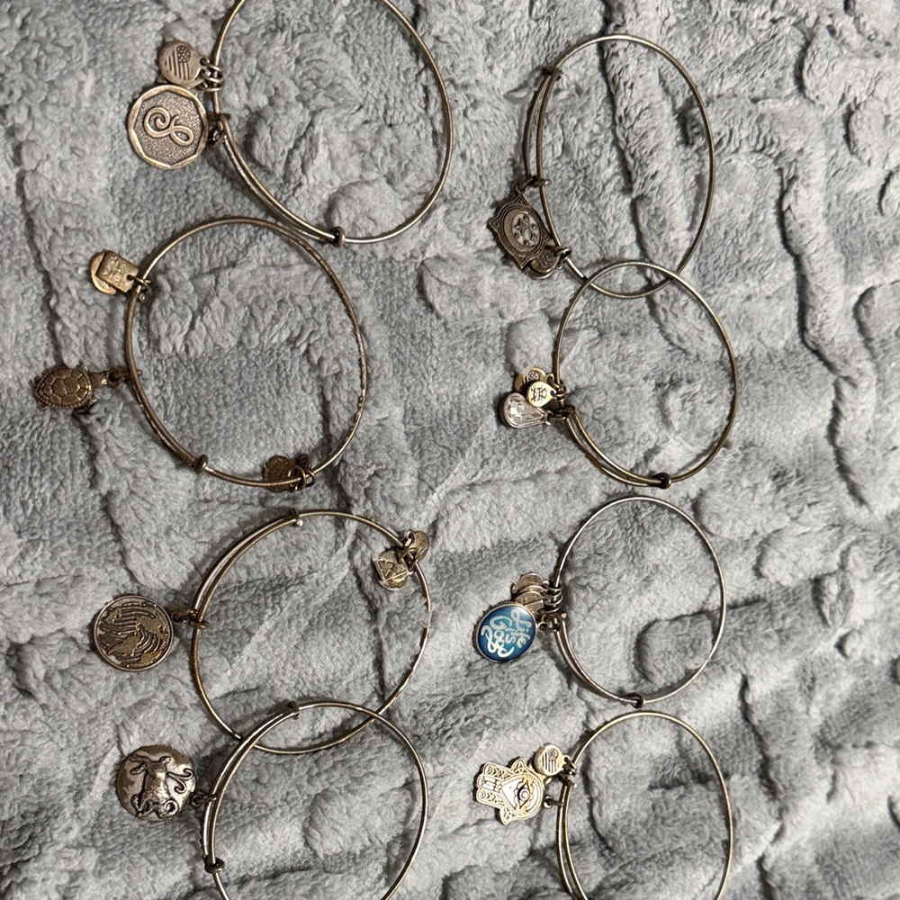Alex and Ani Gold and Silver Charm Bracelets
